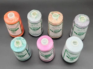 Machine Embroidery Thread Large Cone Polyester Embroidery Thread Lot of 7  NEW - Picture 1 of 8