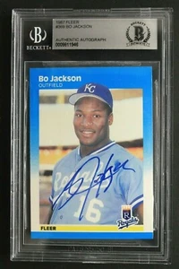 BO JACKSON Royals Signed 1987 Fleer #369 Autographed ROOKIE Card BAS Authentic - Picture 1 of 3