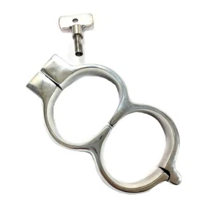 Rouge Stainless Steel Lockable Wrist Cuffs - Picture 1 of 4