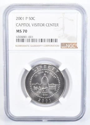 MS70 2001 P Capitol Visitor Center Commemorative Half Dollar NGC - Image 1 of 4