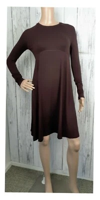 Isabella Oliver Danbury Dress Maternity Brown Knit Jersey Stretch Empire Waist 0 - Image 1 of 4