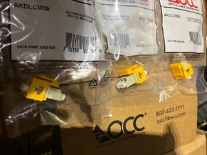 50 Pcs. AKDLCM09 AXCESS ADAPTER, KMJ, DPLX LC, MM, YELLOW Optical Cable Corp. - Picture 1 of 19