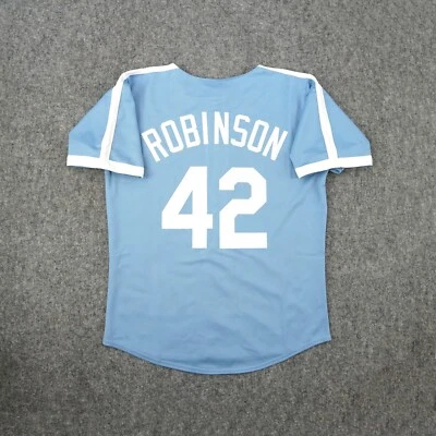 Camiseta deportiva Jackie Robinson Brooklyn Dodgers para hombre Cooperstown azul visitante retro Foto 1 de 4
