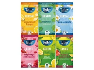 Tetley Tea Fruit, Green, Herbal & Decaf Variety Tea Bags - BBD 06/2026 - Picture 1 of 8