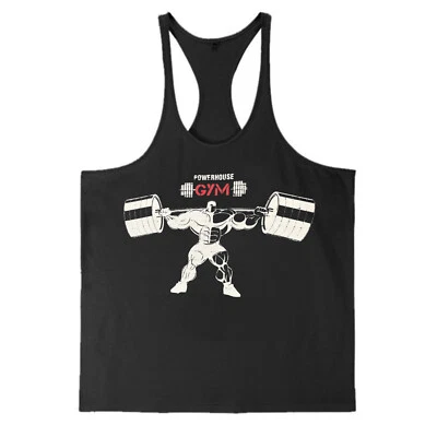 Camiseta sin mangas para hombre Stringer musculo culturismo gimnasio singlete fitness chaleco deportivo Foto 1 de 2