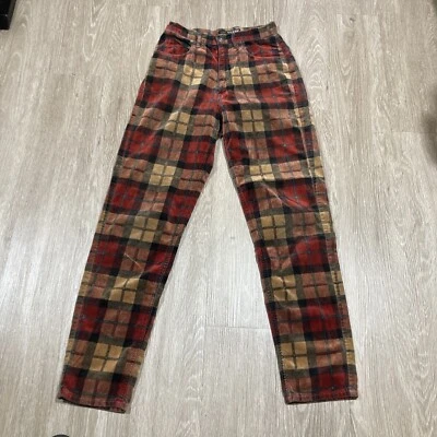Guess Pants 28 80s 90s Plaid Flannel Disco Guess Products Pant - Image 1 of 4