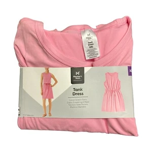 NEW Member's Mark Women's Elastic Drawstring Sleeveless Tank Dress Pink Large - Picture 1 of 2