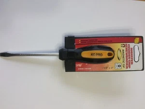 KC Pro Monster Cushion Grip Screwdriver 1/4" x 4" Slotted Magnetic Tip - Picture 1 of 4