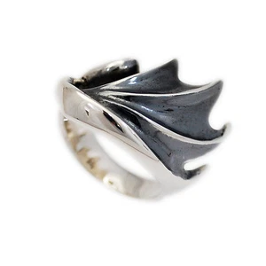 DRAKE DRACHENFLÜGEL 925 STERLING SILBER GOTHIC BIKER SCHMUCK RING ckk-r001 - Bild 1 von 6