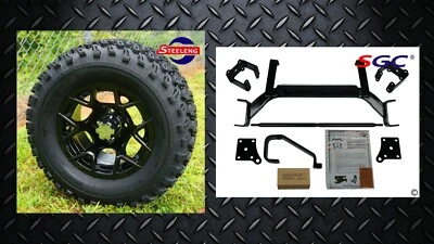 EZGO TXT ELECTRIC GOLF CART 6" LIFT KIT + 12" RALLY WHEELS and 23" AT TIRES - Image 1 of 4