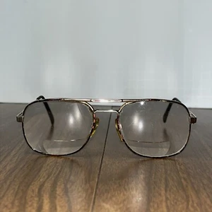 Vintage Luxottica Carlos Tortoise Goldplated Metal Sunglasses Italy FRAMES ONLY - Picture 1 of 13