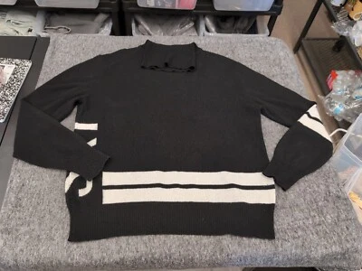 SKULL CASHMERE 中号毛衣黑色滑雪高领羊绒 — 第 1/4 张图片