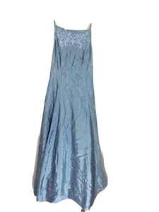 Scott McClintock Damen 10 Kleid Millenium Y2K schillernd blau bestickt gebraucht, in einwandfreiem Zustand - Bild 1 von 5