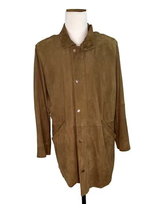 Brooks Brothers Tan Coat With Button & Zip Closure Pockets Snap Collar Size L - Image 1 of 4