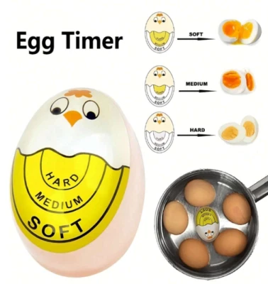 煮鸡蛋定时器变色 1 件鸡蛋硬软煮指示器厨房工具 — 第 1/4 张图片