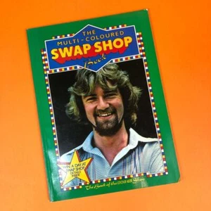Vintage BBC Multicoloured Swap Shop Noel Edmonds Cheggers Cult Kids TV Show Book - Picture 1 of 8