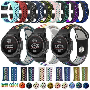 Quick Fit Wrist Strap For Garmin Fenix 5 5X Plus 6 6X Pro 7X Silicone Watch Band - Picture 1 of 45