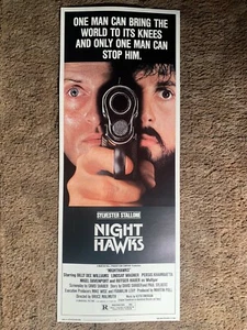 NIGHT HAWKS 1981 INSERT 14X36 MOVIE POSTER SYLVESTOR STALLONE - Picture 1 of 1