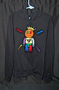 BKYS XL Brick Toy Pullover Hoodie – Black Multicolor Streetwear Sweatshirt - Picture 1 of 4
