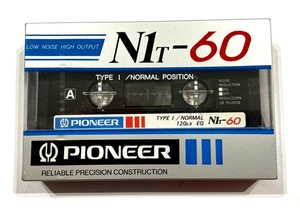 Cassette de audio vintage Pioneer N1t 60 audio en blanco sellado Hecho en Japón Tipo I - Imagen 1 de 2