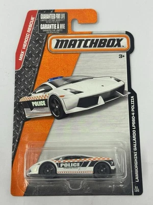 Matchbox Heroic Rescue White Lamborghini Gallardo LP560-4 Polizia Police #61 A6 - Image 1 of 4