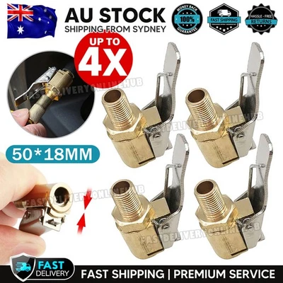 2/4X 8MM Car Tyre Wheel Tire Air Chuck Inflator Pump Valve Clip Connector Adapte - image 1 of 4
