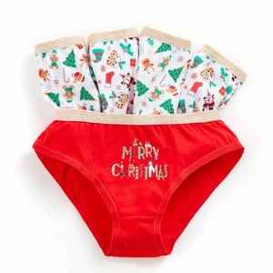 5er Pack Mädchen Weihnachten Unterwäsche Slips Slips Pants - Bild 1 von 1