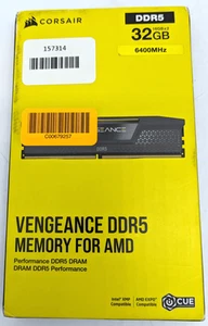 Corsair Vengeance CMK32GX5M2B6400Z32 DDR5 32GB (2x16GB) 6400MHz Memory - Picture 1 of 8