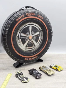 1967 Vintage Mattel Hot Wheels Super Rally Case w/Decals & 4 Redline Cars -LOOK! - Picture 1 of 24