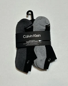 NWT Calvin Klein No Show Socks, pack of 6 pairs assorted, Dark Gray Black - Picture 1 of 2