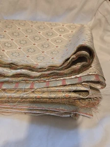 Beautiful Floral Original Fabric 83' X 18' & 34' X 34' 2 Thick Pieces - Picture 1 of 5