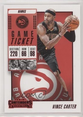 2018-19 Panini Contenders Game Ticket Red Vince Carter #22 HOF - Image 1 of 2