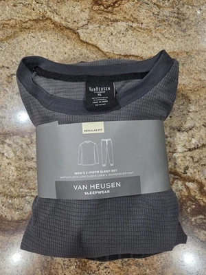 Nuevo con etiquetas Conjunto de pijama Van Heusen para hombre talla XL gris ropa de dormir Foto 1 de 2