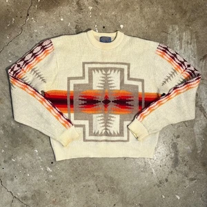 Vintage Pendleton High Grade Southwest Design Wool Sweater Men’s XL Made in USA - Picture 1 of 5
