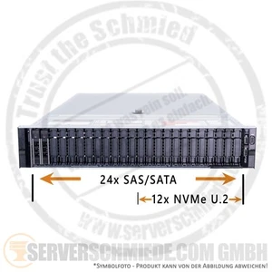 Dell R740xd 19" 2U 12/24x SAS U.2 NVMe 2x XEON Scalable LGA3647 PERC Raid 2x PSU - Photo 1/6