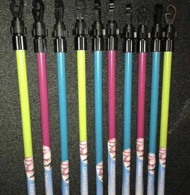 NEW TELESCOPIC CLOTHES LINE PROP EXTENDING WASHING METAL POLE 2.4 M EXTENDABLE - Image 1 of 4