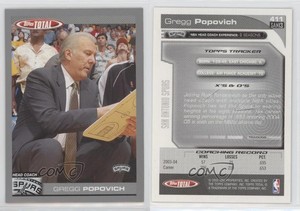 2004-05 Topps Total Silver Gregg Popovich #411 Rookie RC HOF