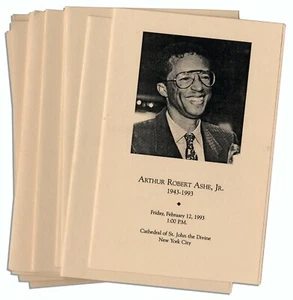 Lot of Programs From Arthur Ashe's Funeral - Picture 1 of 1