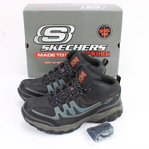 Skechers Work Boots Mens Relaxed Fit Steel Toe Holdredge Rebem Size 13