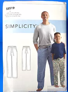 Sewing Pattern -Simplicity S8519 Sizes S-XL UNISEX FOR ALL Slim Fit Lounge Pants - Picture 1 of 4