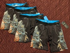 STANCE Stretch Microfiber Boxer Brief- AnglerFish Deep Sea- Small -7" inseam NWT