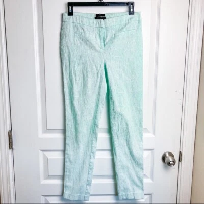 Pantalón Attention Slim Fit verde menta, verde azulado crepé chic talla 2 Foto 1 de 4