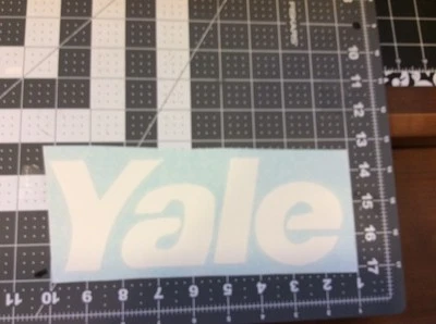 AFTERMARKET Yale Forklift Decal White Vinyl Yale Decal