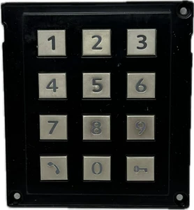 2N IP VERSO KEYPAD 9155031B BLACK 579V5 54-3391-0508 USED NO PLASTIC MOUNT/BACK - Picture 1 of 7