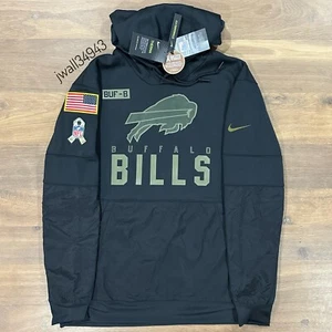 AUTHENTIC Nike Buffalo Bills 2020 Salute to Service Hoodie Mens NFL Sideline - Afbeelding 1 van 11