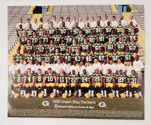 Packers 1999  Team Poster Deans Thanks Reggie White Reverse Side Cover