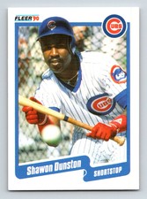 1990 Fleer Shawon Dunston Chicago Cubs #30