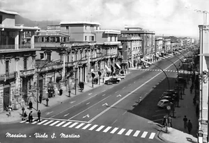 A1490) MESSINA VIALE S MARTINO ANIMATA VIAGGIATA - Picture 1 of 2