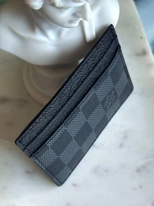 Card Holder Neo Porte Louis Vuitton Canvas In Black & Gray - Picture 1 of 8