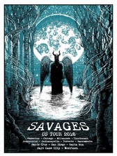Large Savages US Tour Poster 2016 Limited Signed Numbered Edition Silkscreen